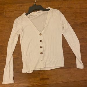 Reformation ribbed button down cardigan size S